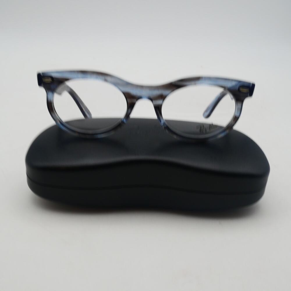 NEW Ray-Ban Wayfarer Oval Transparent Blue Color Reactive Eyeglasses Frames - Picture 4 of 10
